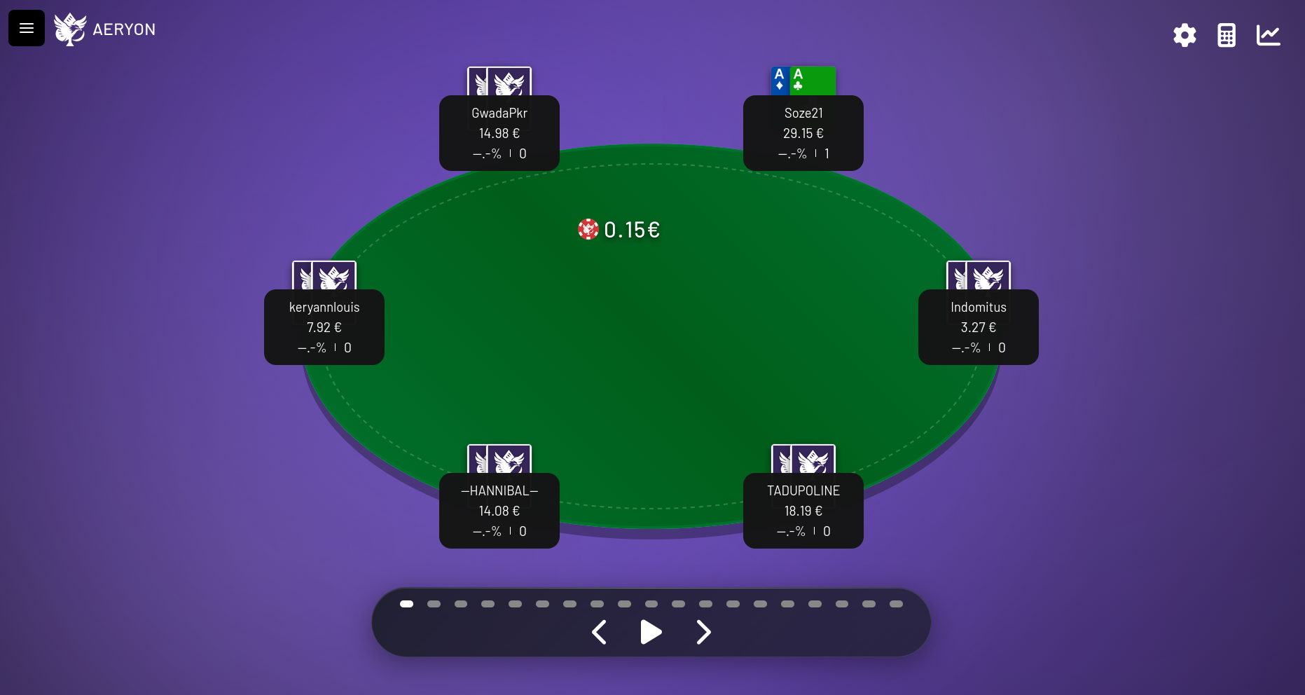 Aeryon Poker Dashboard